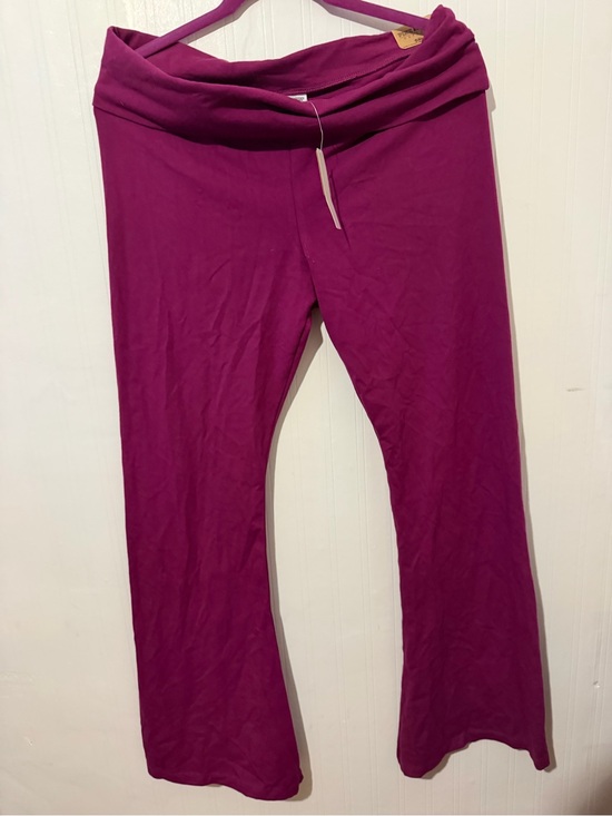 PINK Victoria's Secret Pants - Pink Fold-Over Waist Lounge Pants - Magenta XL NWT